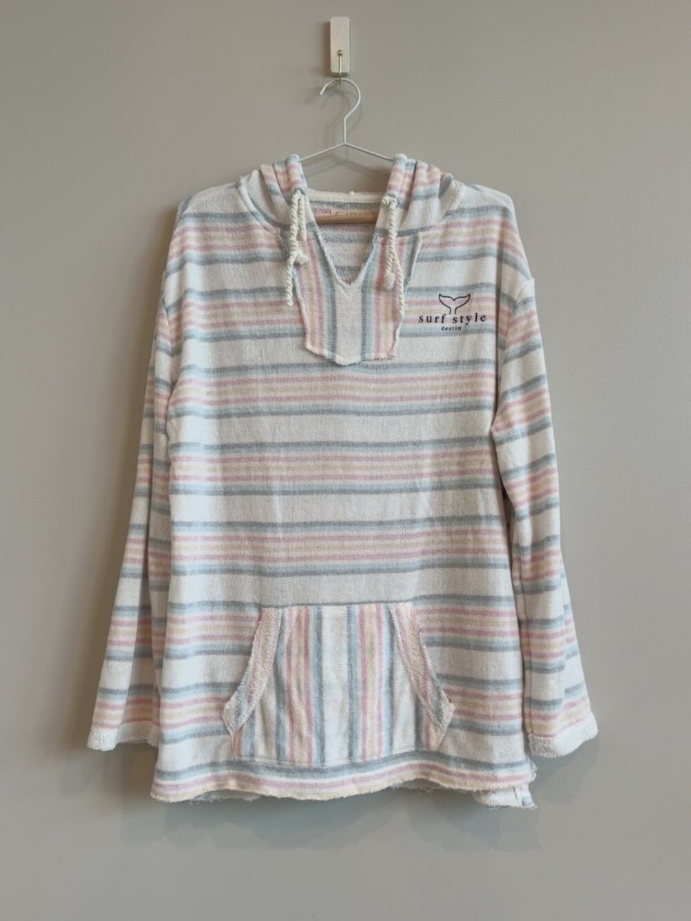 Surf Style Destin Striped Terry Hoodie | XL